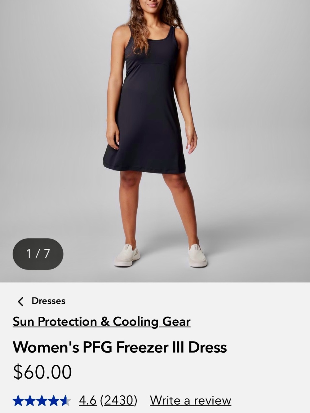 Sporty Black Tank Dress